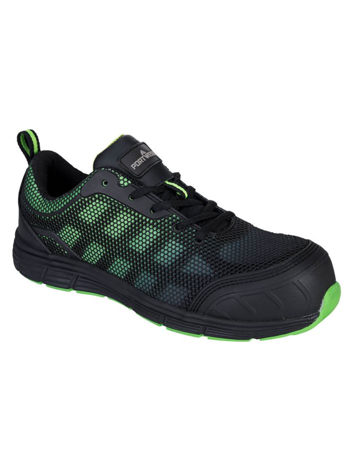 Composite Textile Trainer S1PS FO SR, 36, N, Black/Green