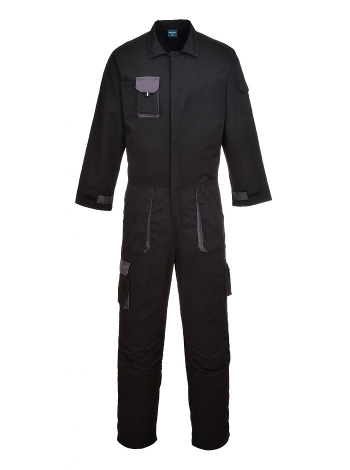 Portwest Texo Contrast Coverall, L, R, Black