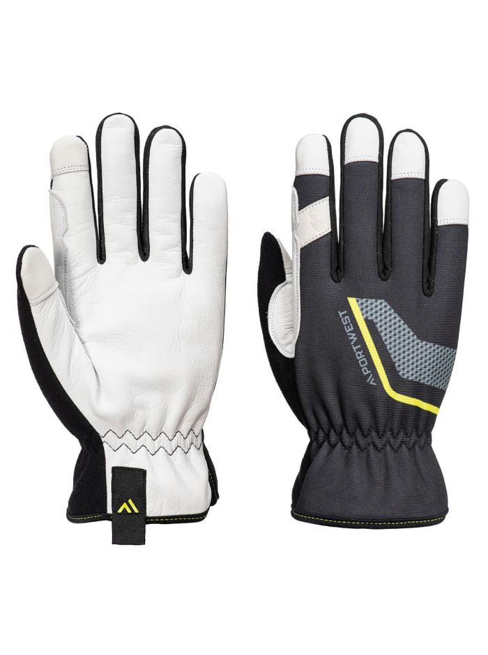 Mechanic 110 Leather Palm Glove, L, R, Black