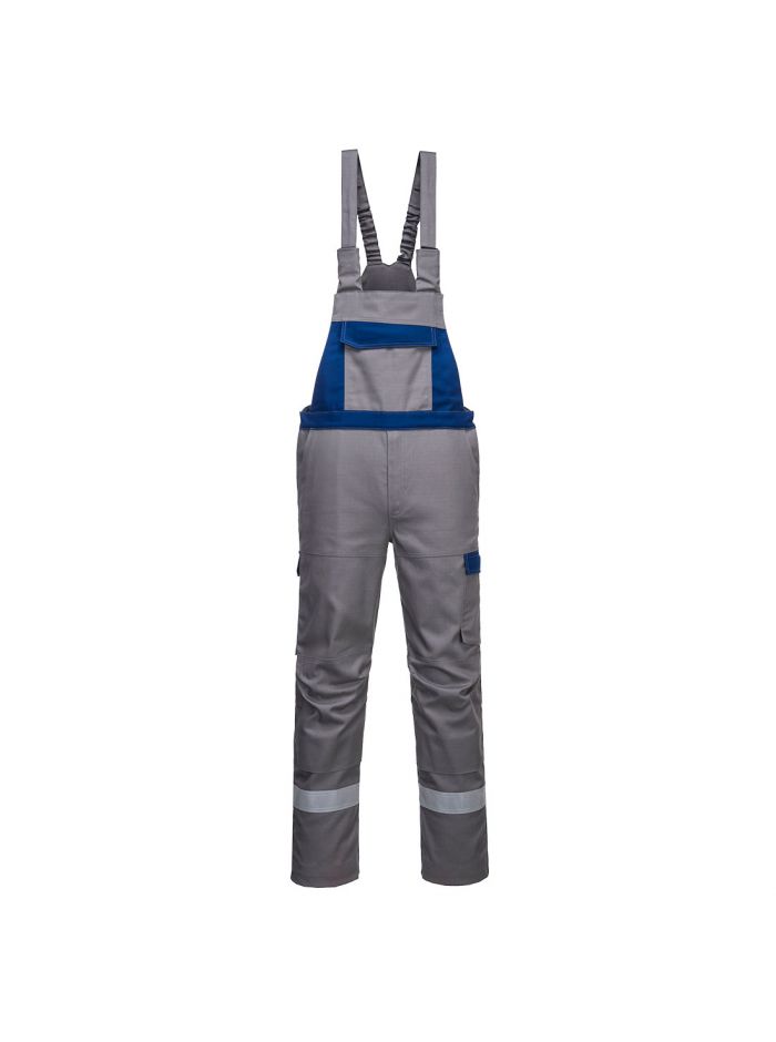 Bizflame Industry Two Tone FR Bib and Brace, L, R, Grey