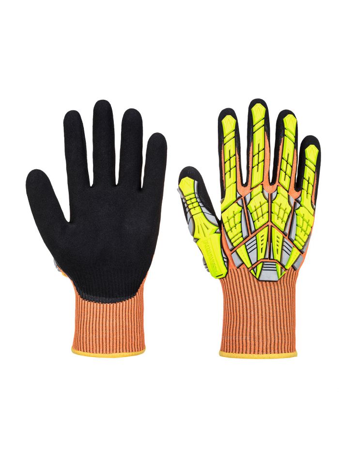 Impact E13 Nitrile Sandy Glove, L, R, Orange