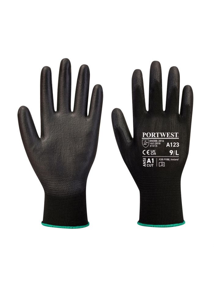 Grip 13 PU Latex Free Glove (144 pairs), L, R, Black