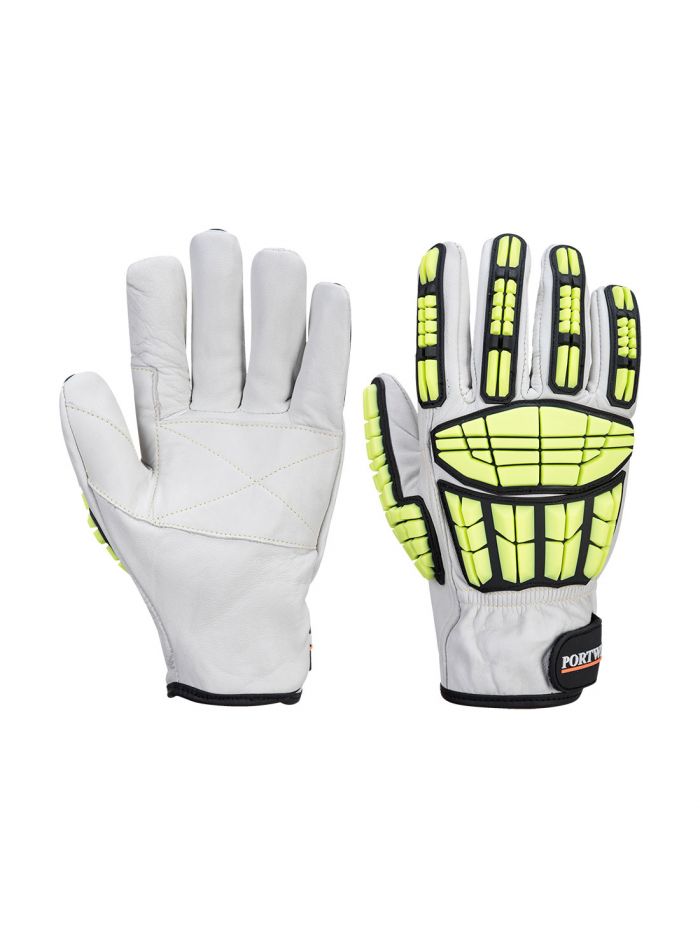 Impact F135 Cow Leather Lined Glove, L, R, Grey
