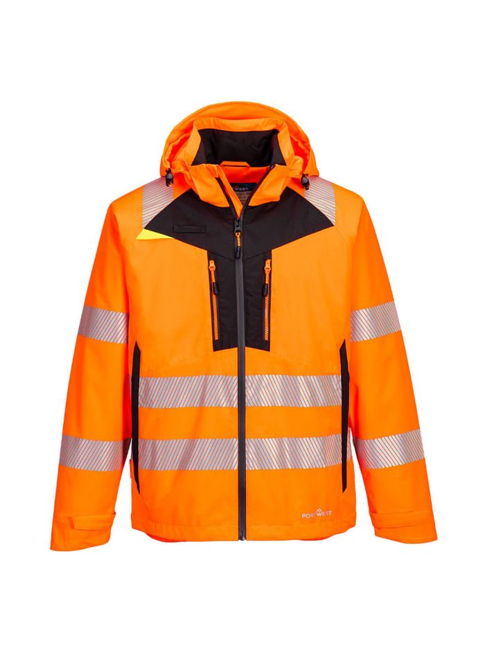 DX4 Hi-Vis Rain Jacket , 4XL, R, Orange