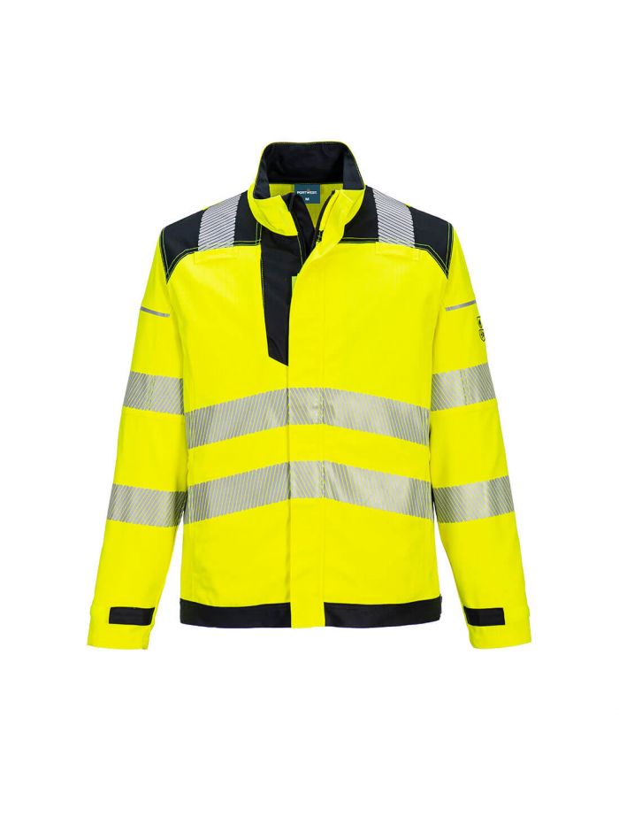 PW3 Modaflame Work Hi-Vis Multi-Norm FR Jacket, L, R, Yellow/Black