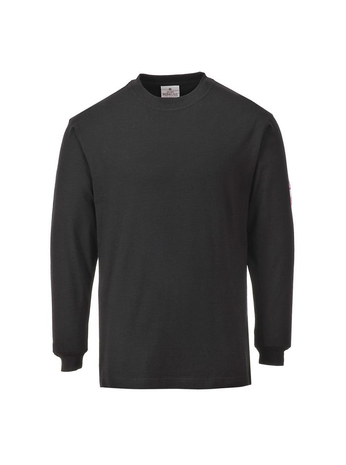 Modaflame Knit FR Long Sleeve T-Shirt, L, R, Black