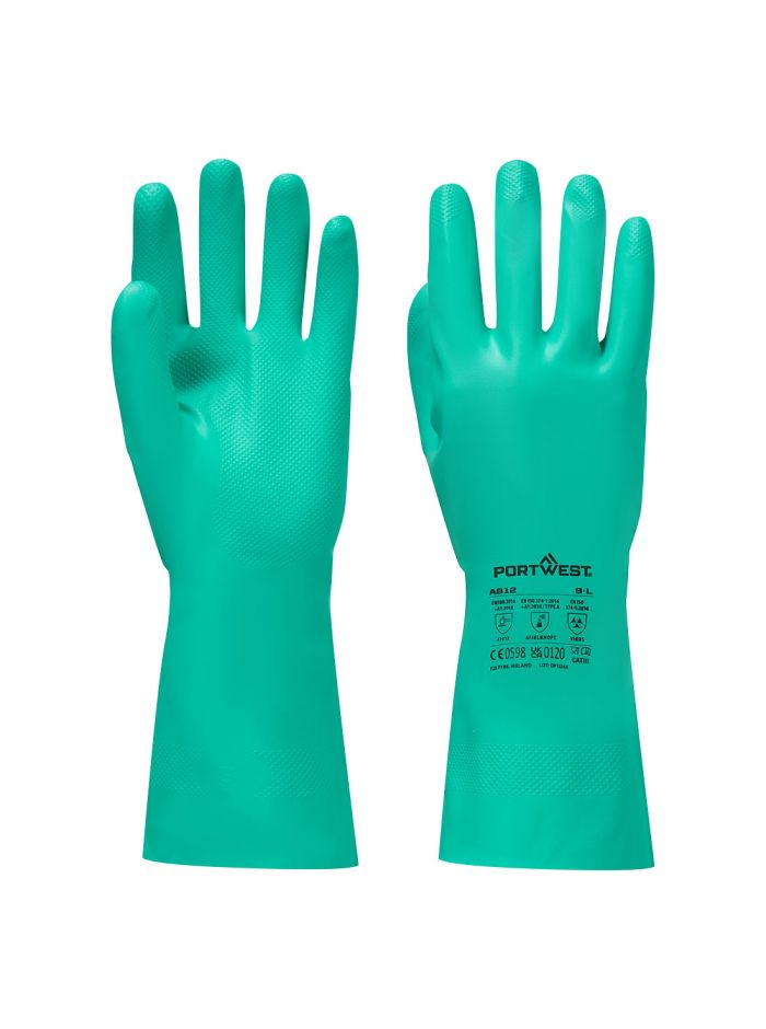 Chem 330 Nitrile Plus Gauntlet, L, R, Green