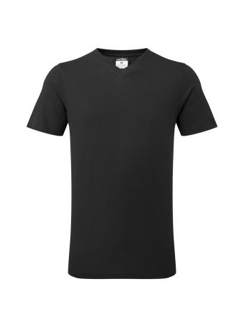 V-Neck Cotton T-Shirt S/S, L, R, Black