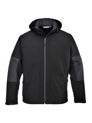 Hooded Softshell (3L), L, R, Black