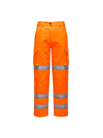 Hi-Vis Women's Three Band Work Trousers, S, R, Orange