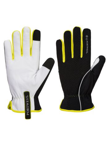 PW3 Mechanic 160 Leather Palm Cold Glove, L, Y, Black/Yellow