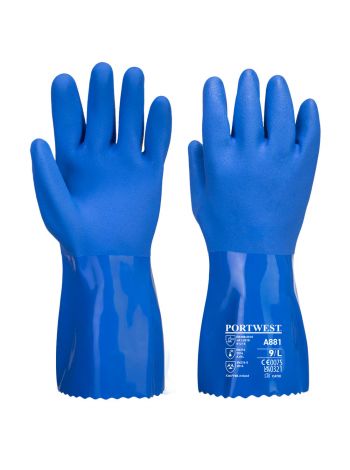 Chem 300 PVC Marine Gauntlet, L, U, Blue