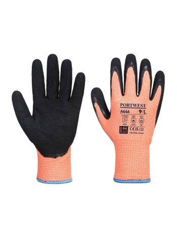 Cut D13 Nitrile Viz-Tex Cold Glove, L, R, Orange/Black