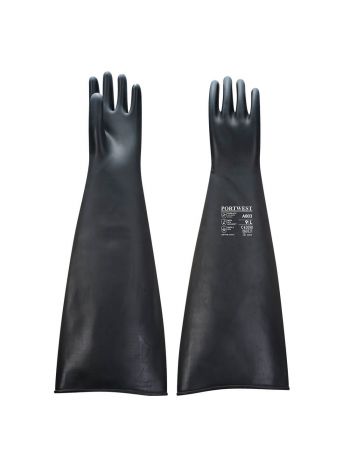 Chem 600 Latex Heavyweight Gauntlet, L, R, Black