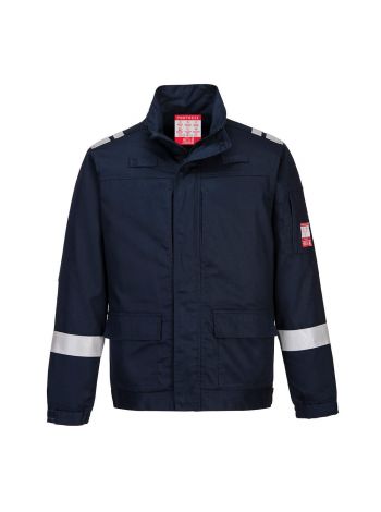 Bizflame Work Lightweight Stretch Panelled FR Jacket, L, R, Navy