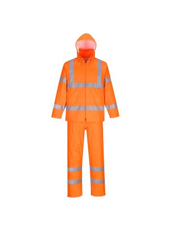 Hi-Vis Rain Suit , 4XL, R, Orange