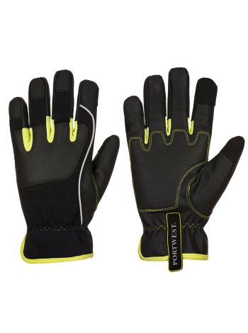 PW3 Mechanic 540 PU Reinforced Palm Glove, L, Y, Black/Yellow