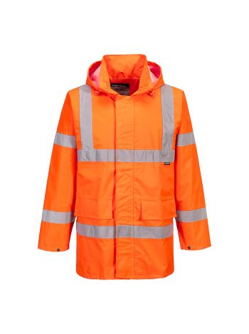 Hi-Vis Rain Lite Traffic Jacket , L, R, Orange