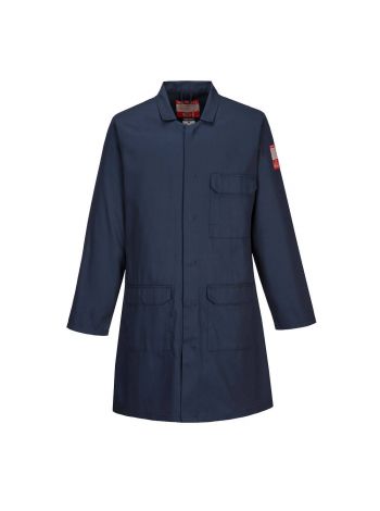 Bizflame Work Lightweight FR Coat, L, R, Navy
