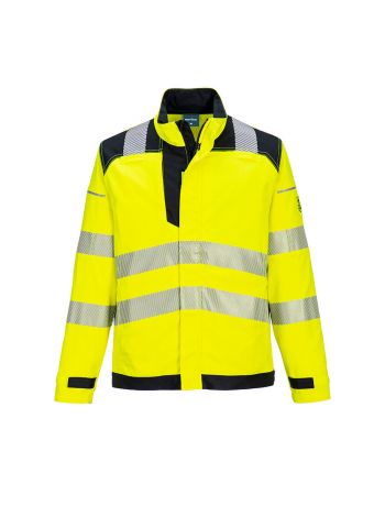 PW3 Modaflame Work Hi-Vis Multi-Norm FR Jacket, L, R, Yellow/Black