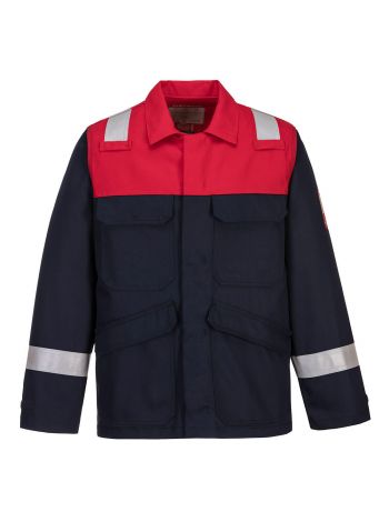 Bizflame Work Two Tone FR Jacket, 4XL, R, Navy