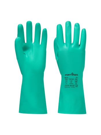 Chem 330 Nitrile Plus Gauntlet, L, R, Green