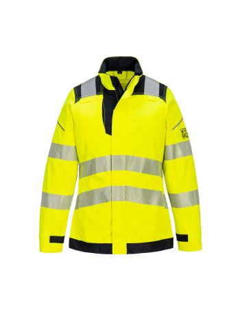 PW3 Modaflame Work Hi-Vis Multi-Norm FR Women's Jacket, L, R, Yellow/Black